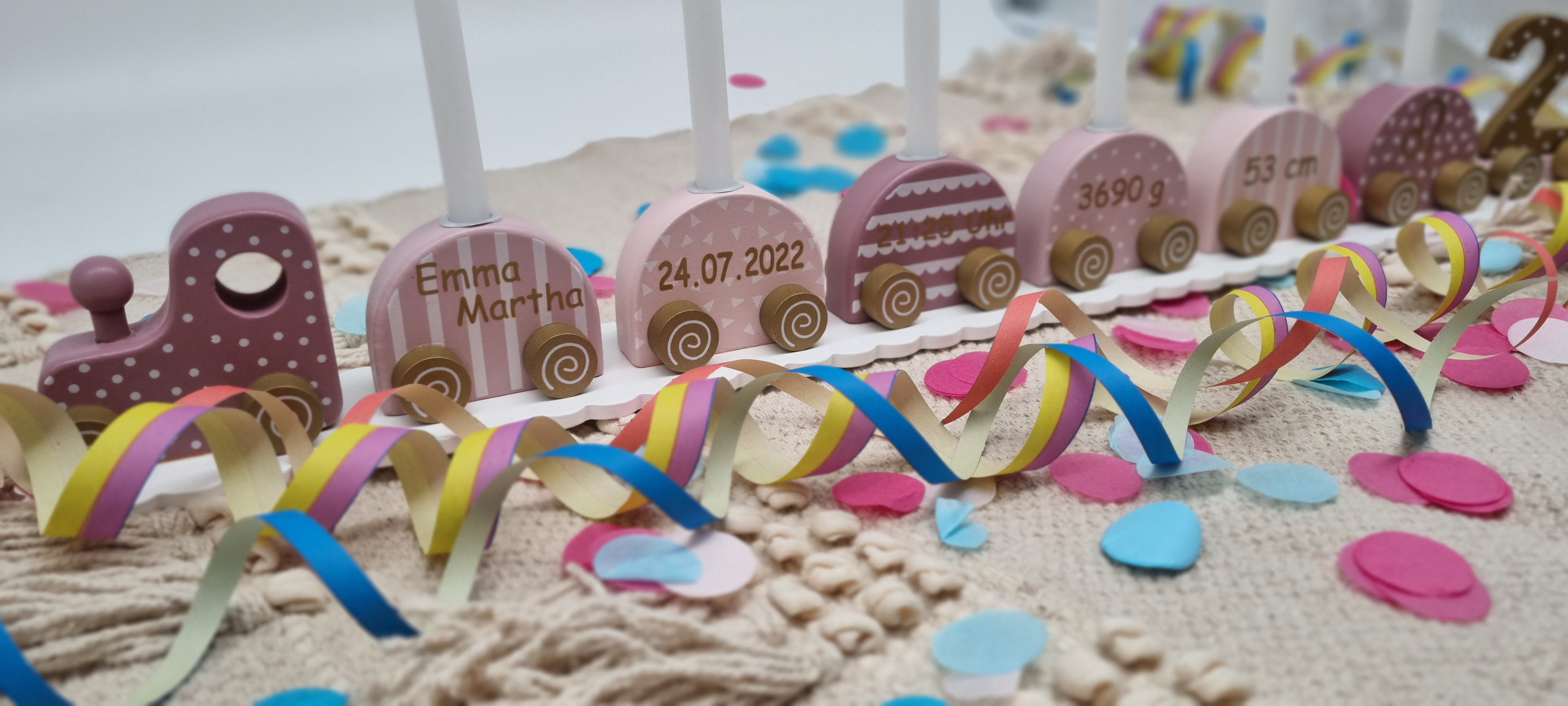 Geburtstagszug Holz personalisiert – Mamico Geburtstagszug Holz personalisiert – Mamico