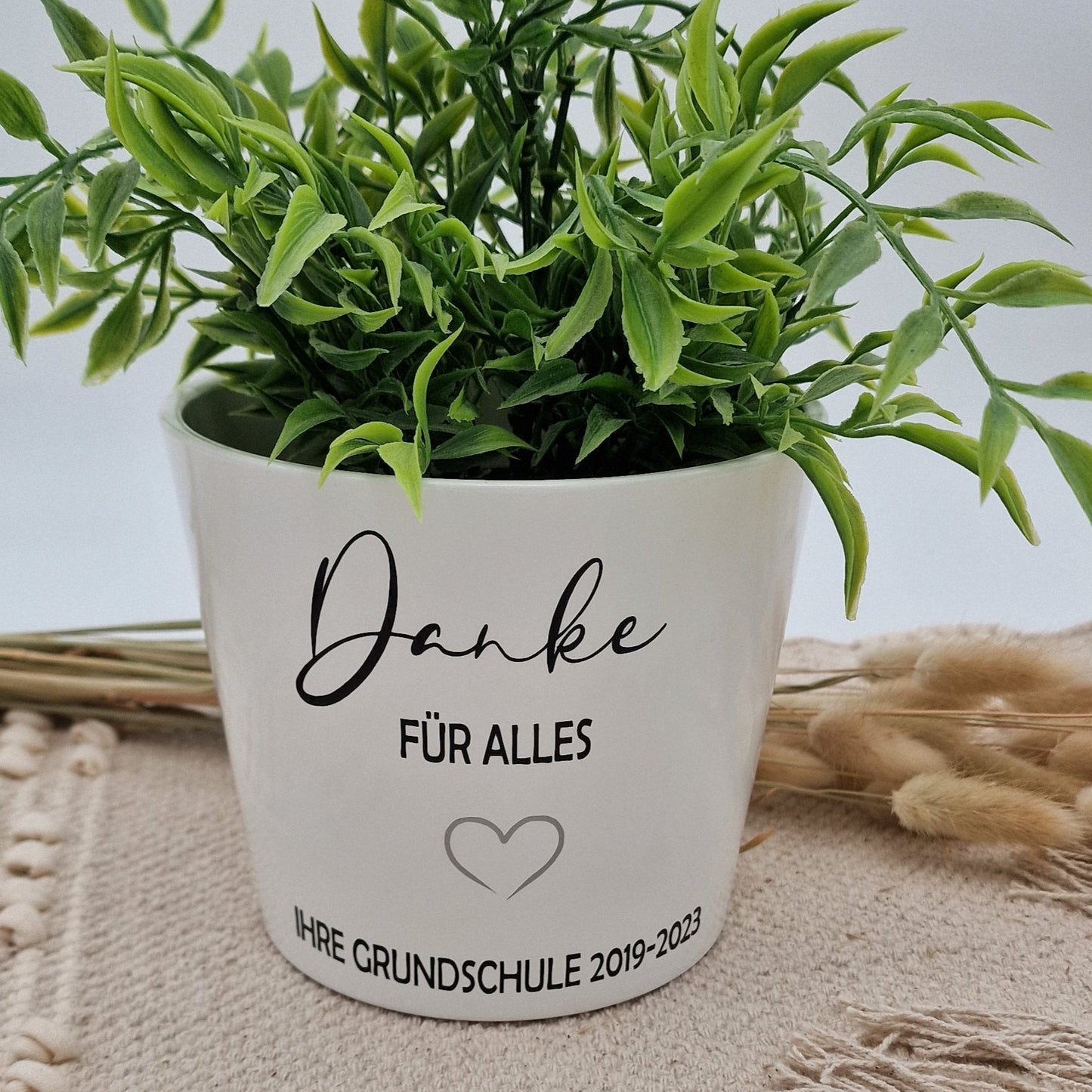 Blumentopf personalisiert Danke