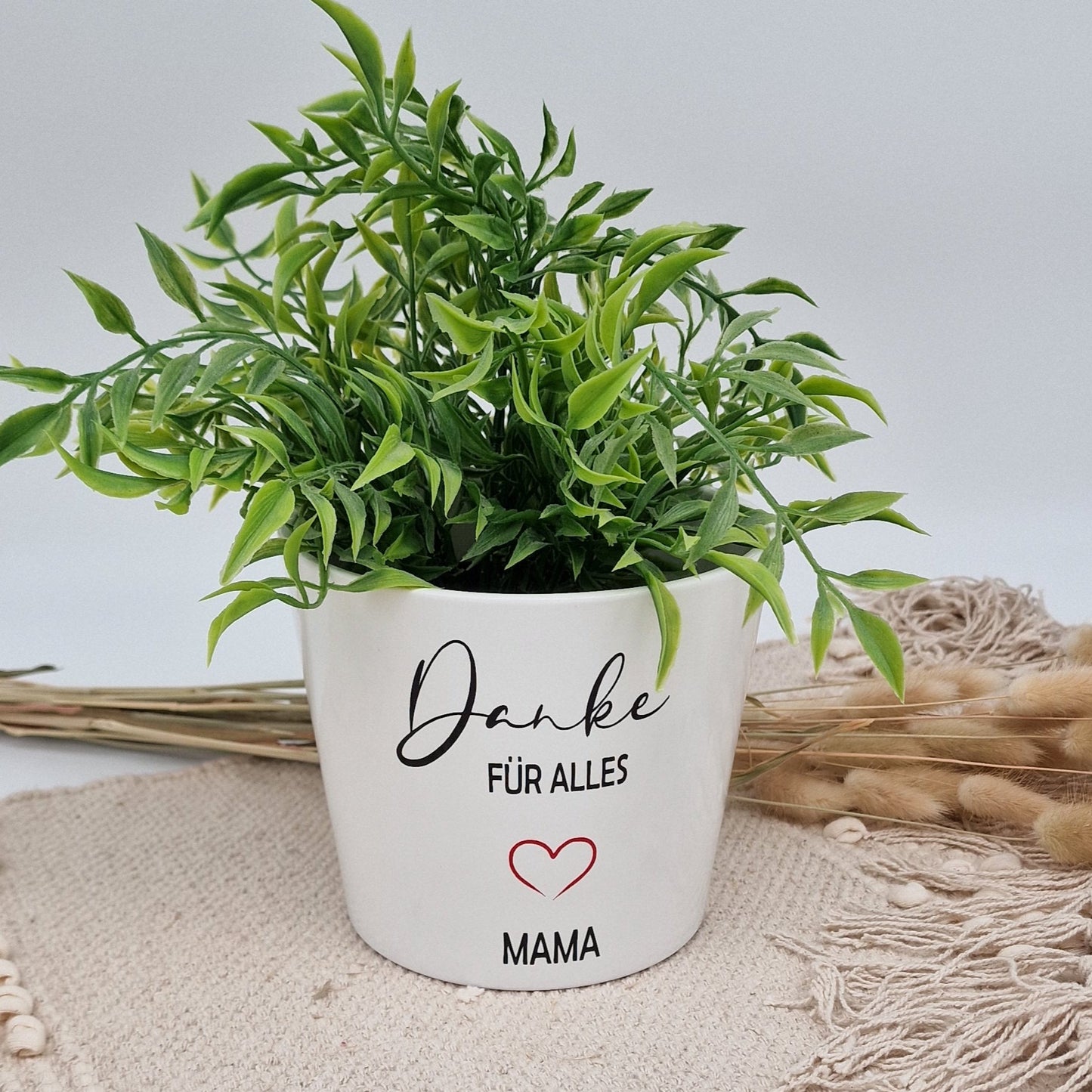 Blumentopf personalisiert Danke