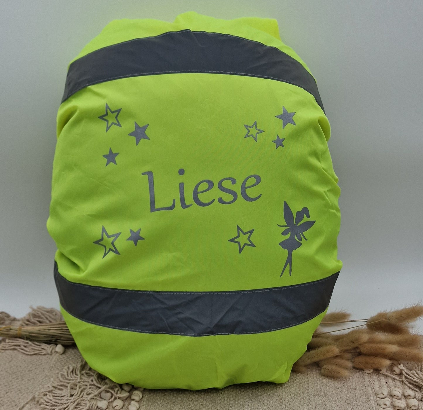 Regenschutz für Schultasche Warnüberzug personalisiert