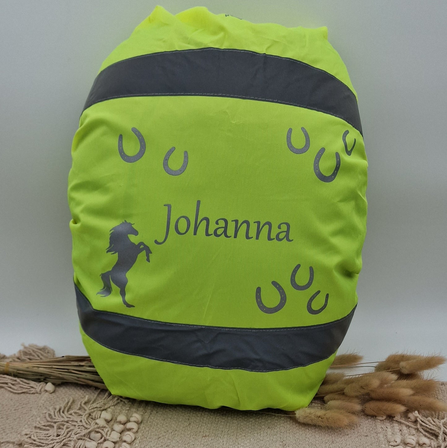 Regenschutz für Schultasche Warnüberzug personalisiert