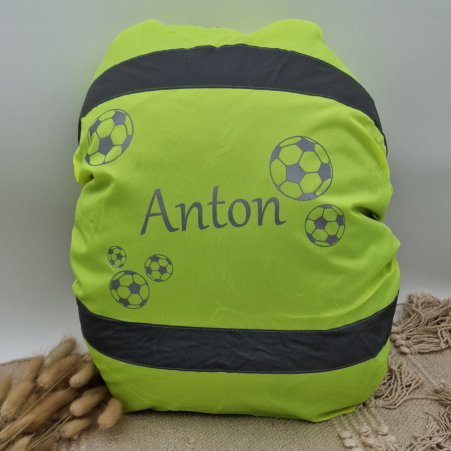 Regenschutz für Schultasche Warnüberzug personalisiert