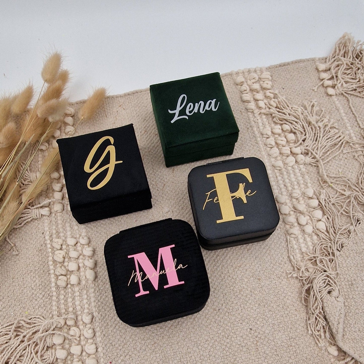 Schmuck Aufbewahrungsdose Samt personalisiert