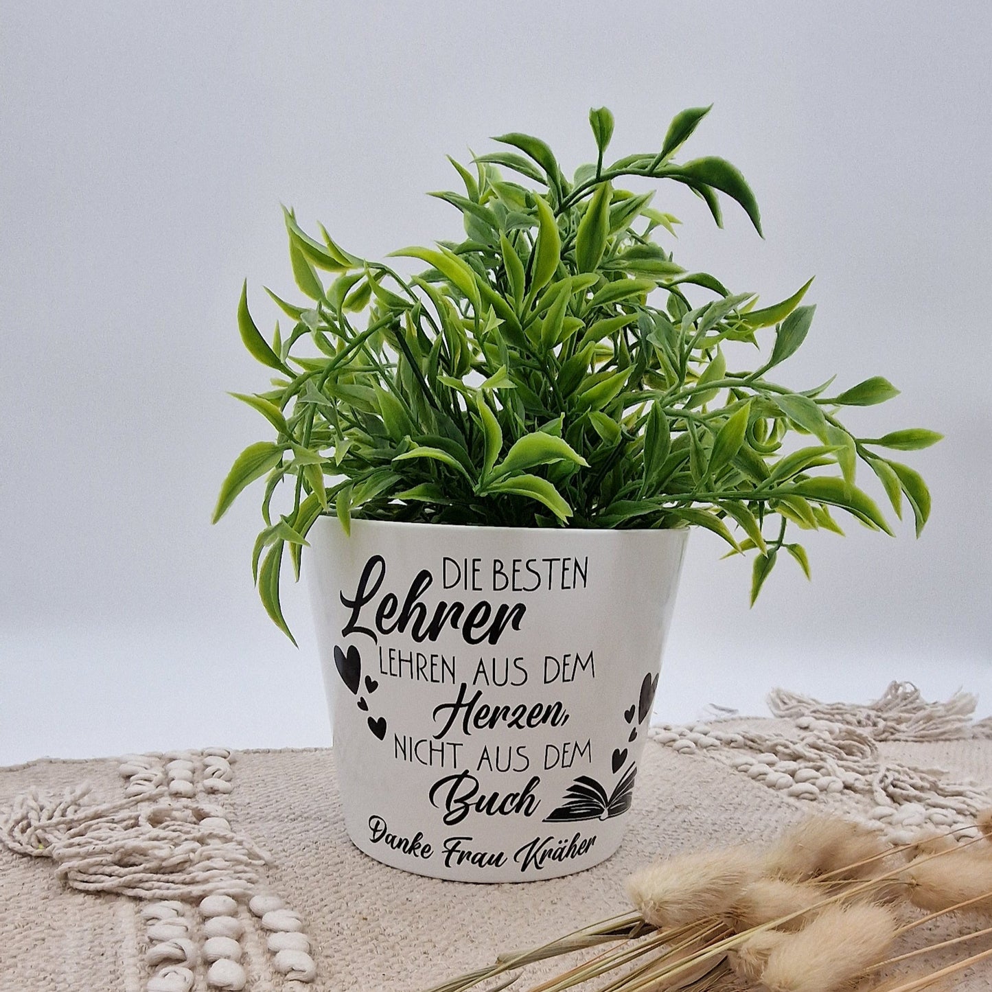 Blumentopf Lehrer(in) Abschied Buch
