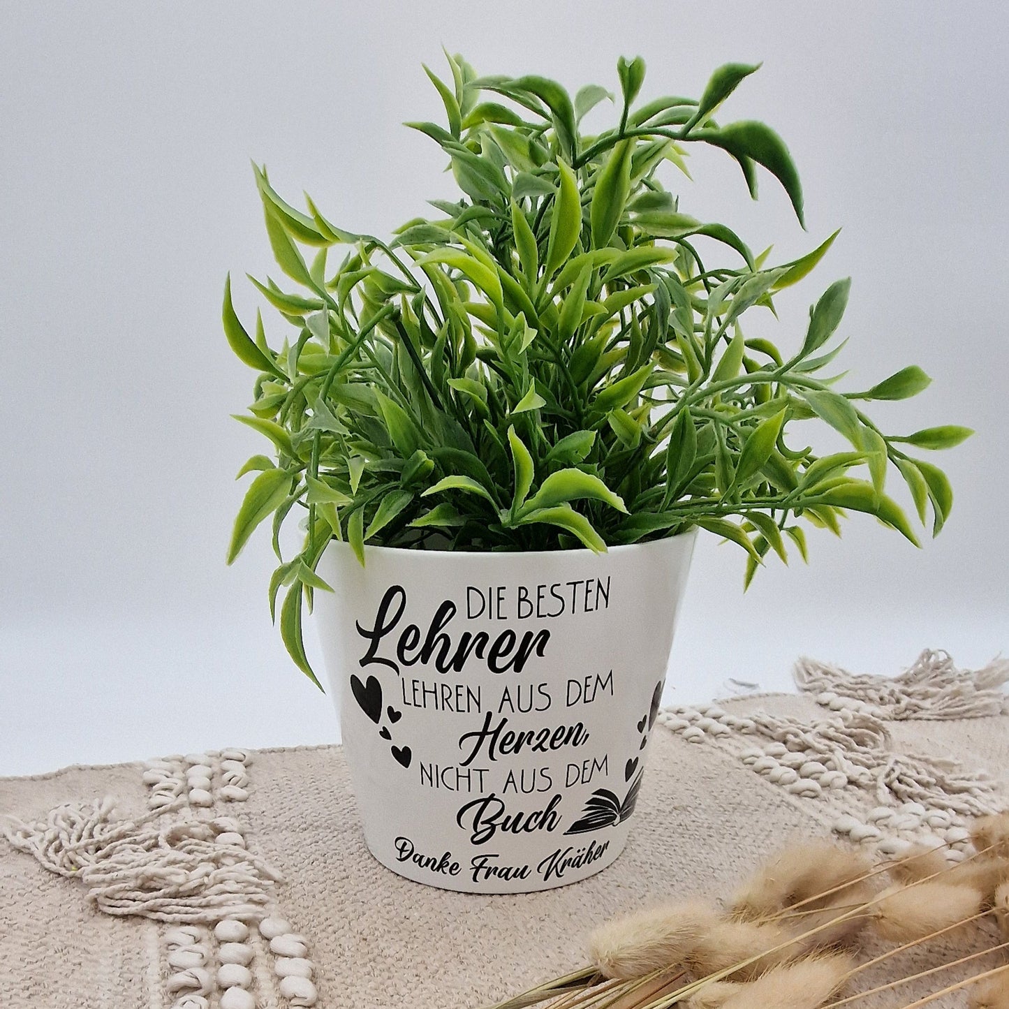 Blumentopf Lehrer(in) Abschied Buch