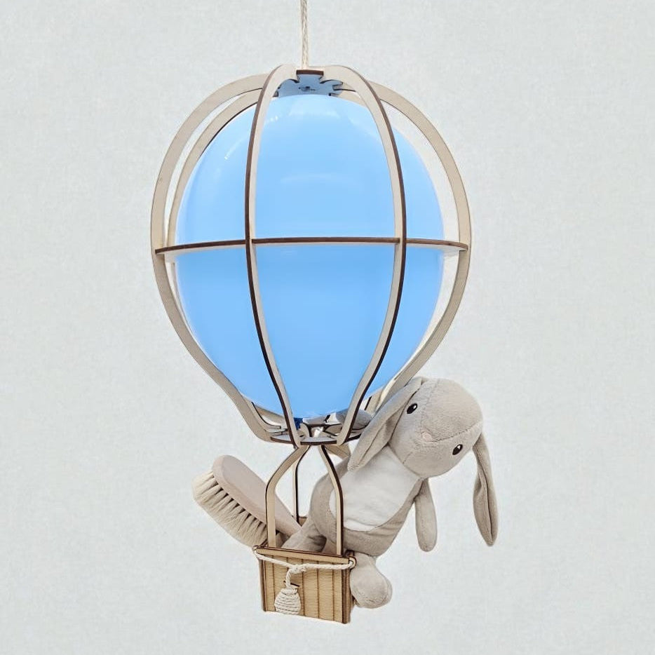 Heißluftballon aus Holz personalisiert - Individuelles Geschenk zur Geburt