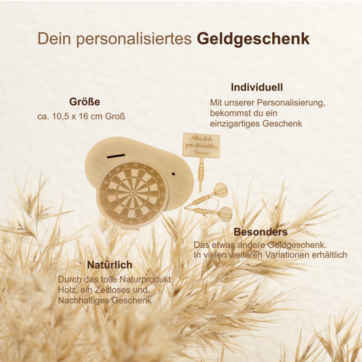 Personalisiertes Geldgeschenk Dartscheibe