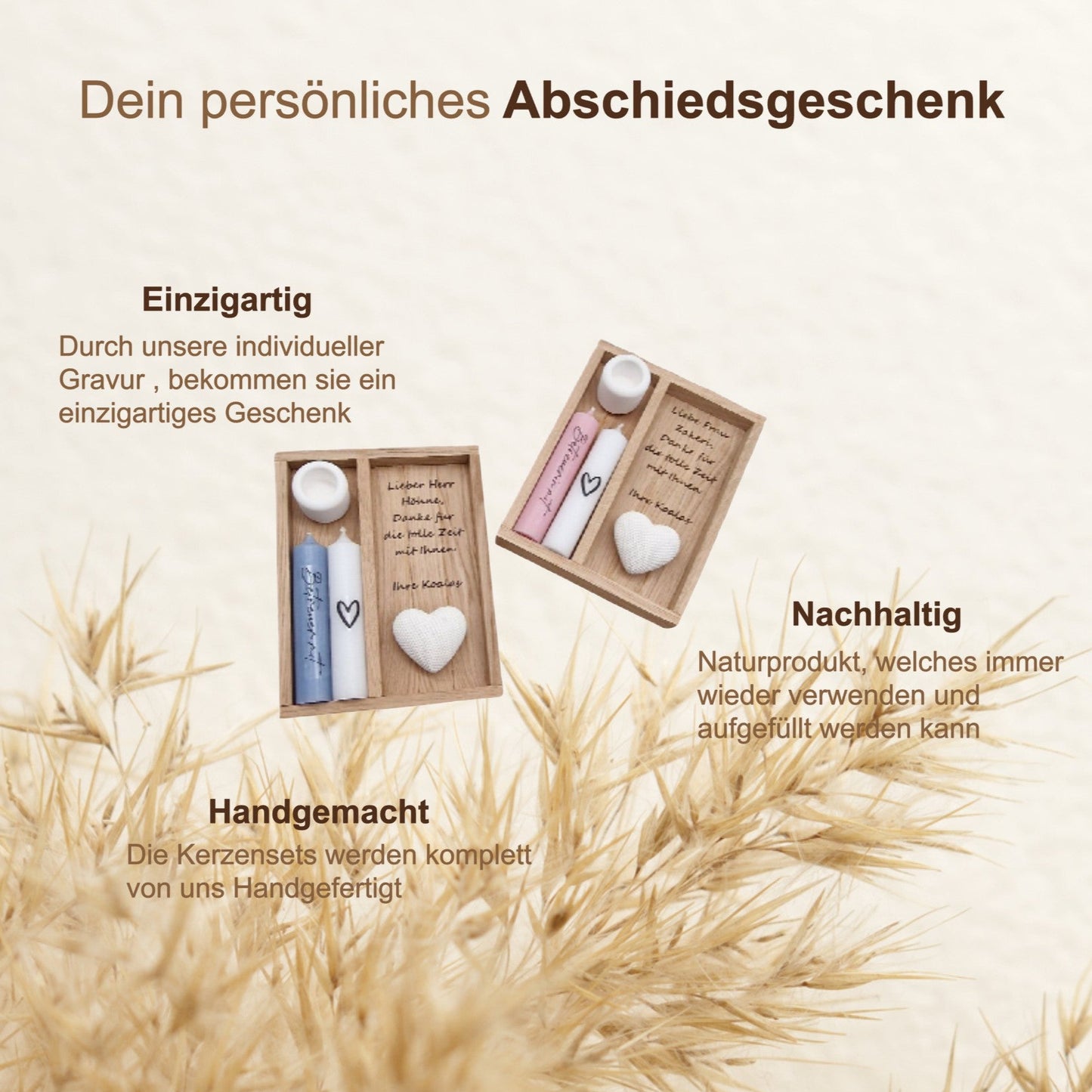 Kerzenset Abschiedsgeschenk Erzieherin Erzieher