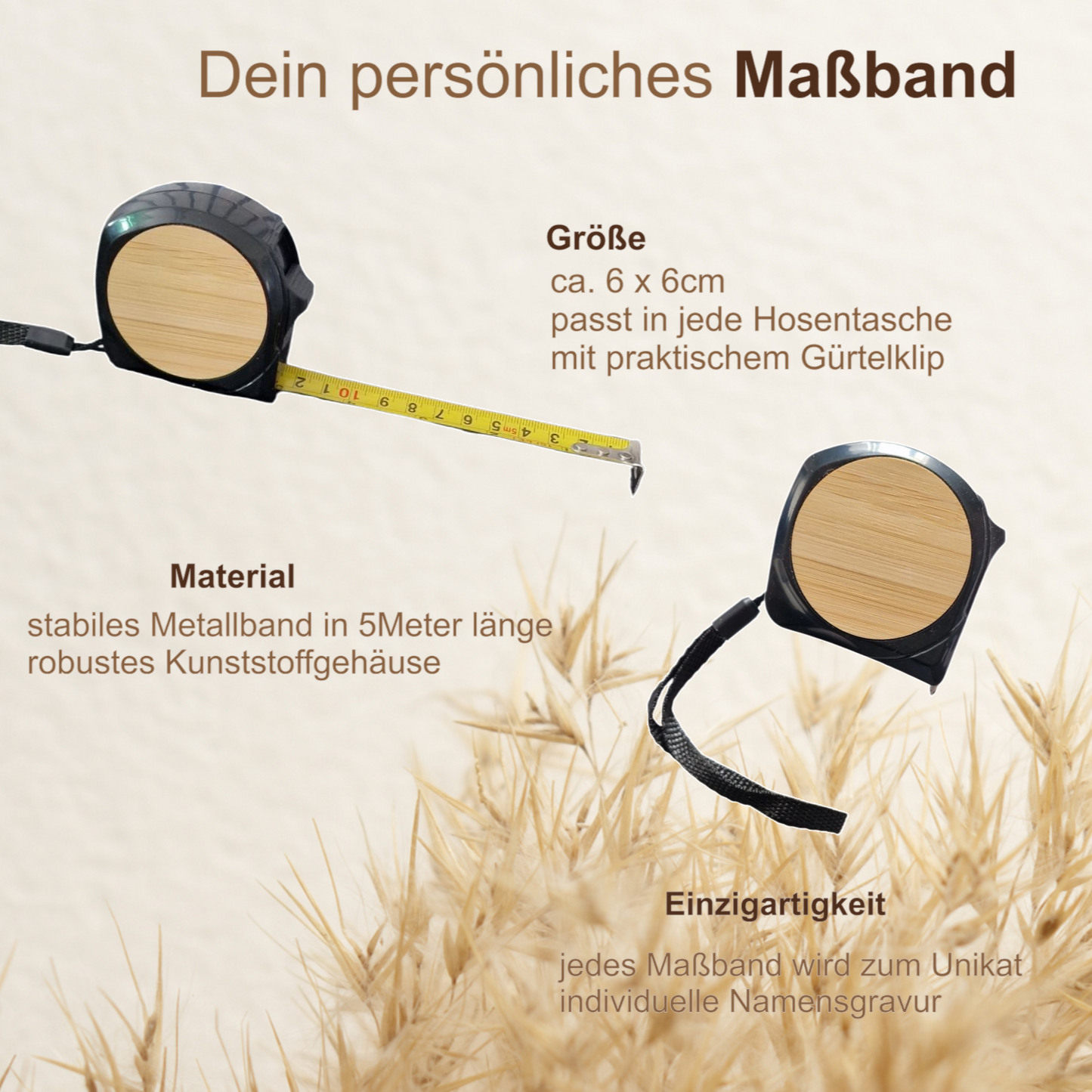 Maßband personalisiert Werkzeuglogo