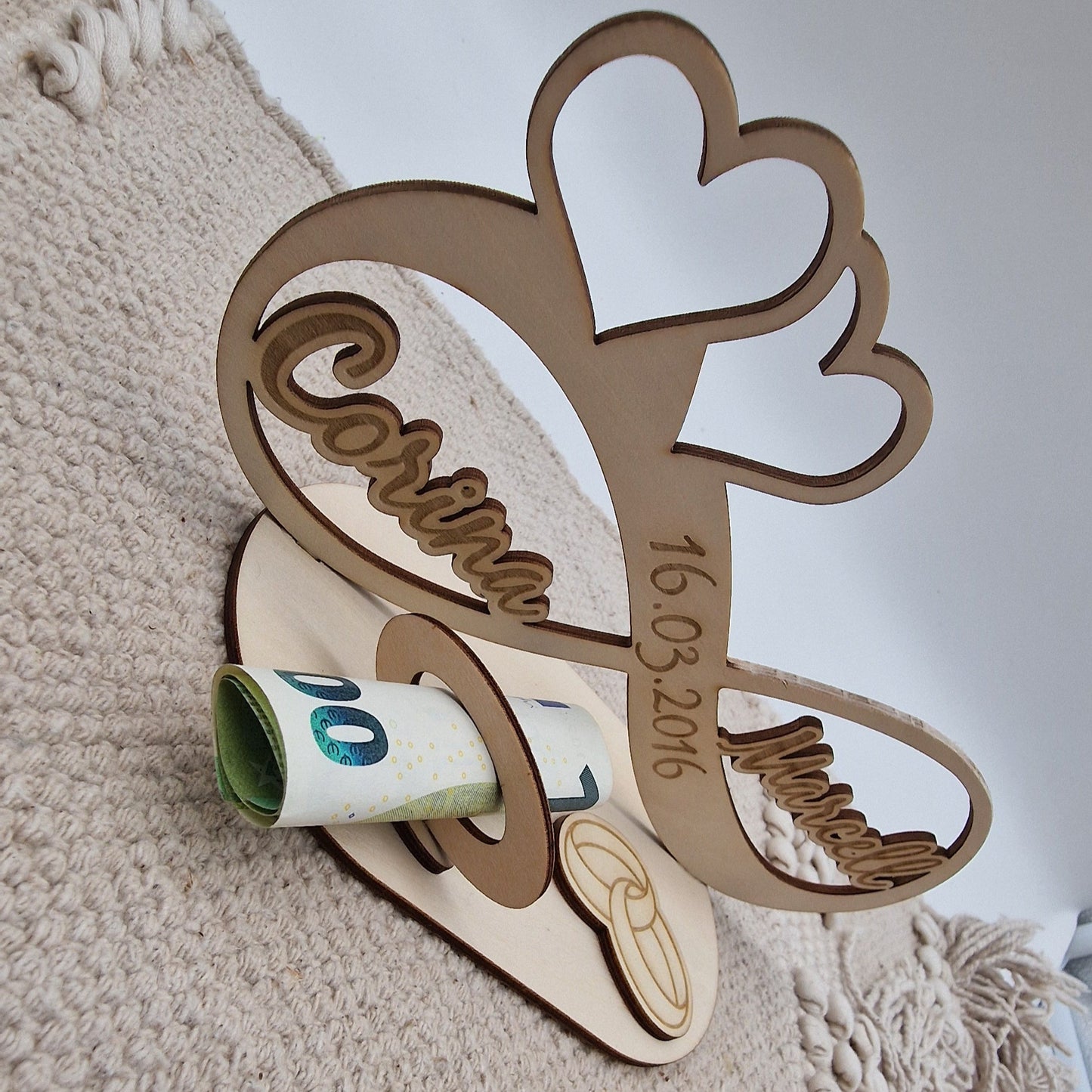 Personalisiertes Geldgeschenk Hochzeit
