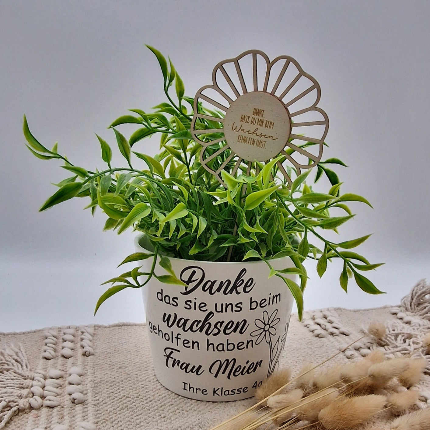 Personalisierter Blumenstecker