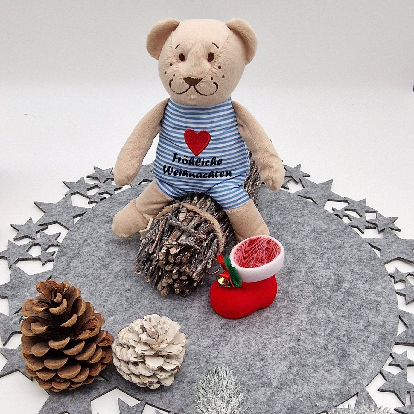 Weihnachts Teddy personalisiert