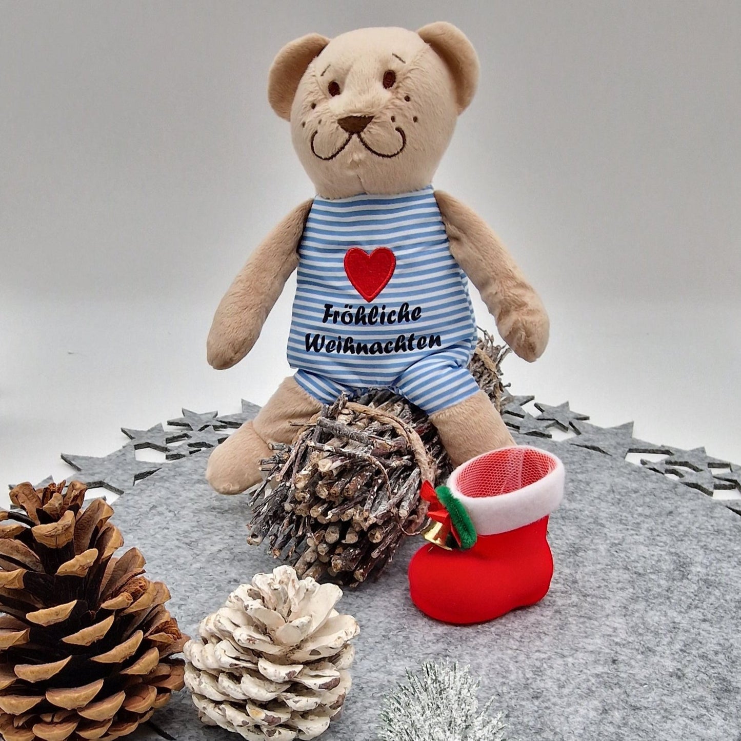Weihnachts Teddy personalisiert
