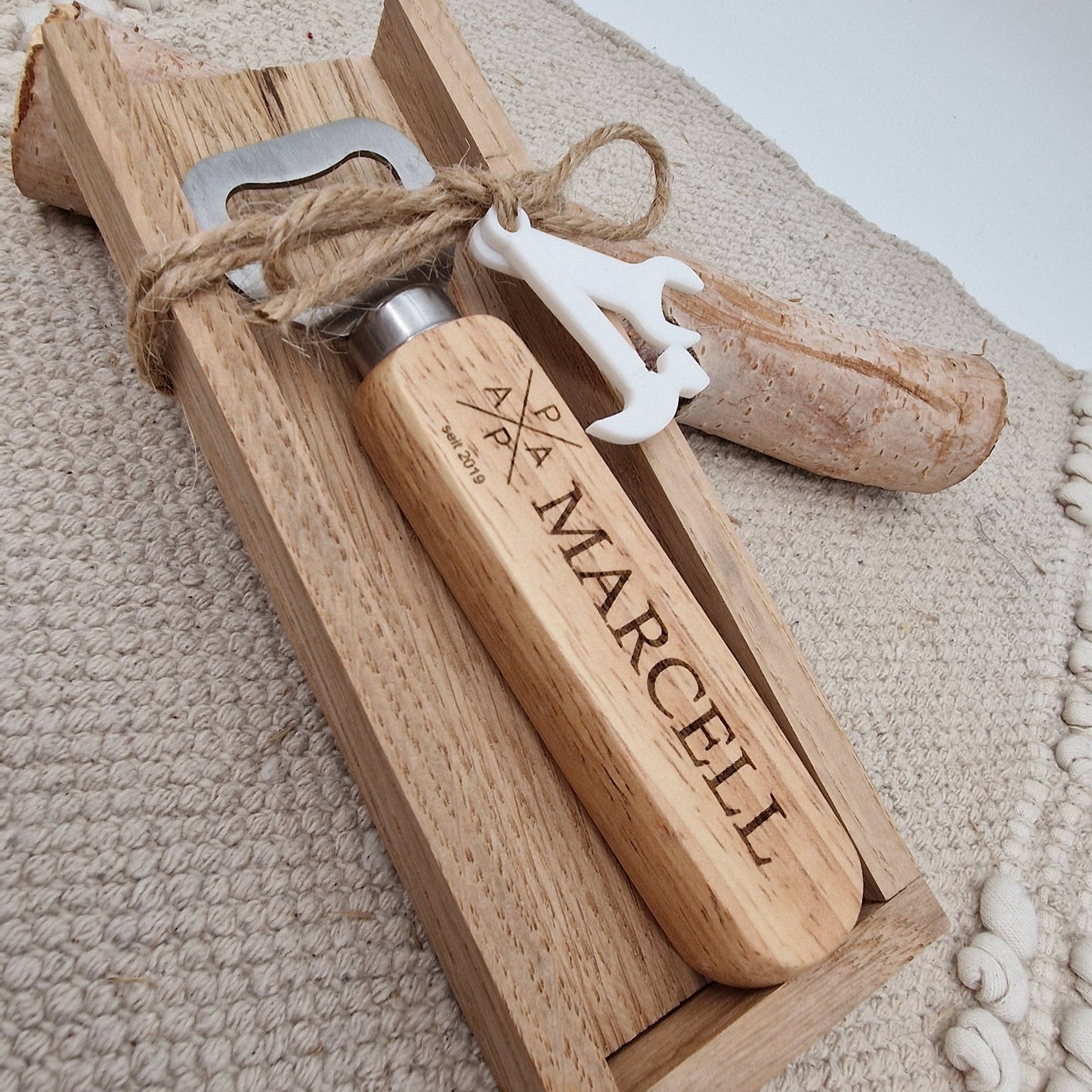 Flaschenöffner personalisiert Vatertagsgeschenk
