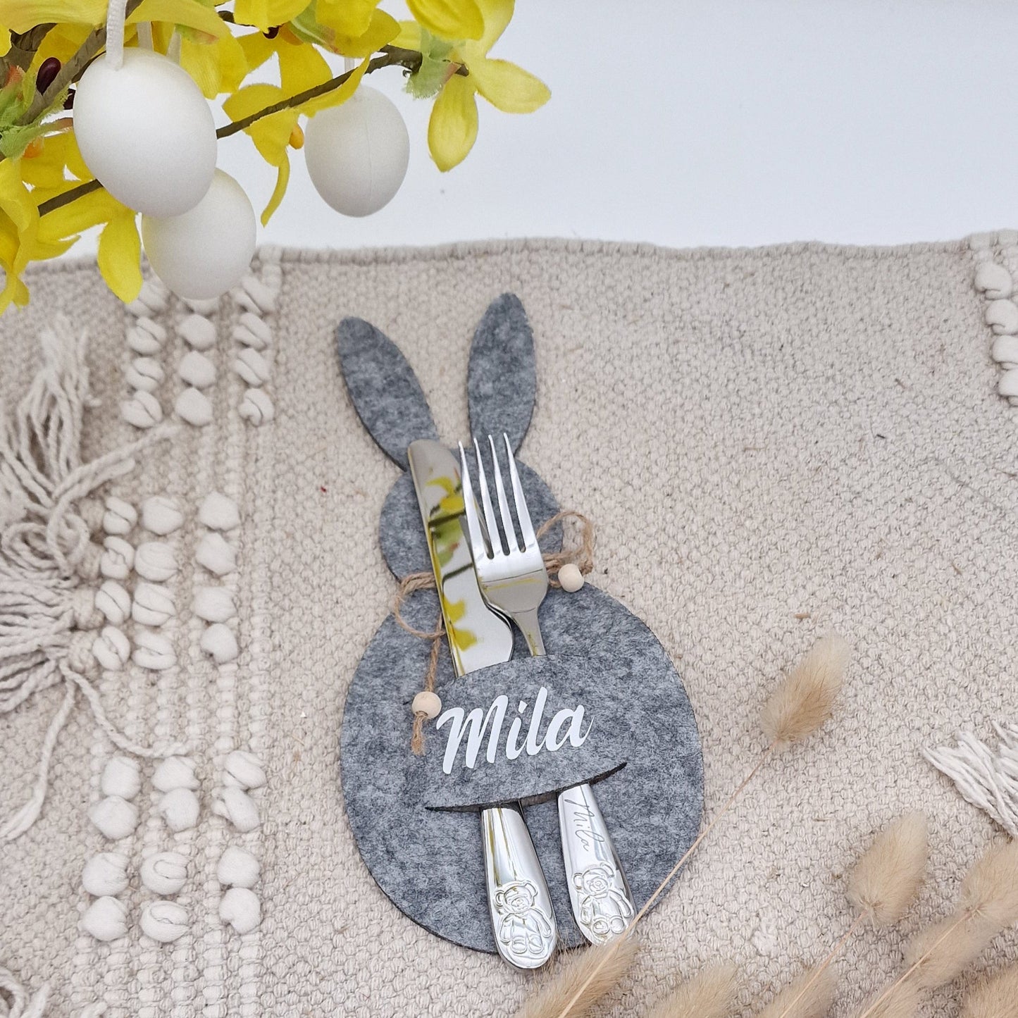 Besteckhalter personalisiert Ostern