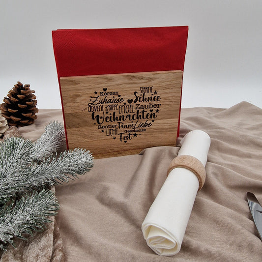 Serviettenhalter aus Holz Herz