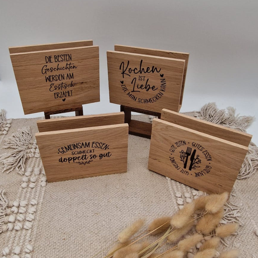 Grill Geschenk Servierten Halter aus Holz