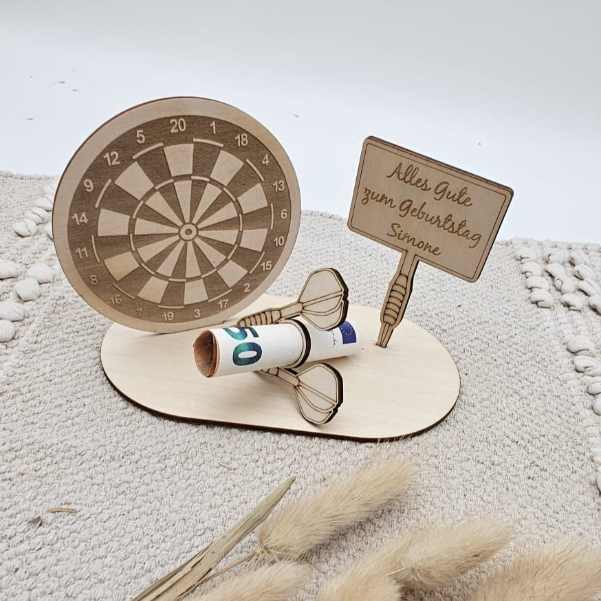 Personalisiertes Geldgeschenk Dartscheibe