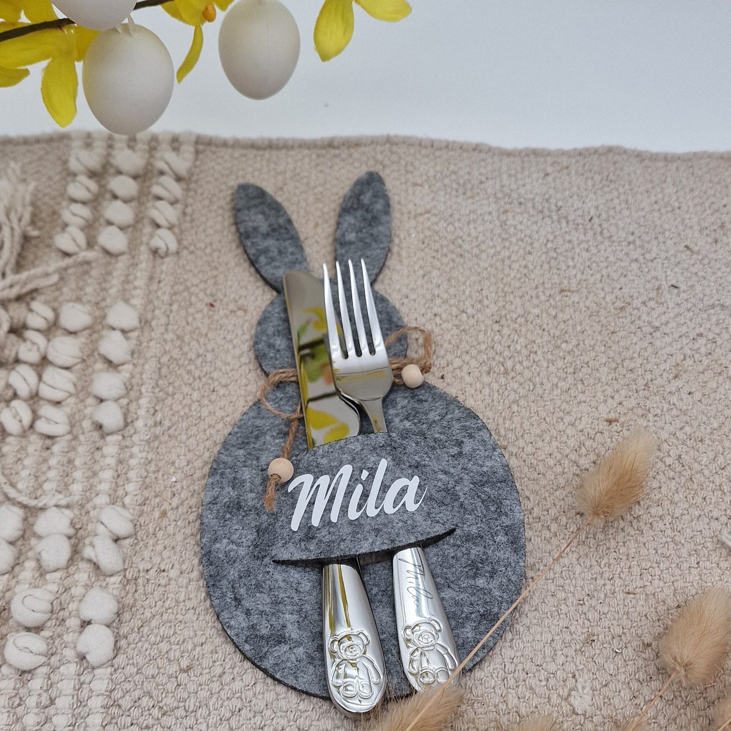 Besteckhalter personalisiert Ostern