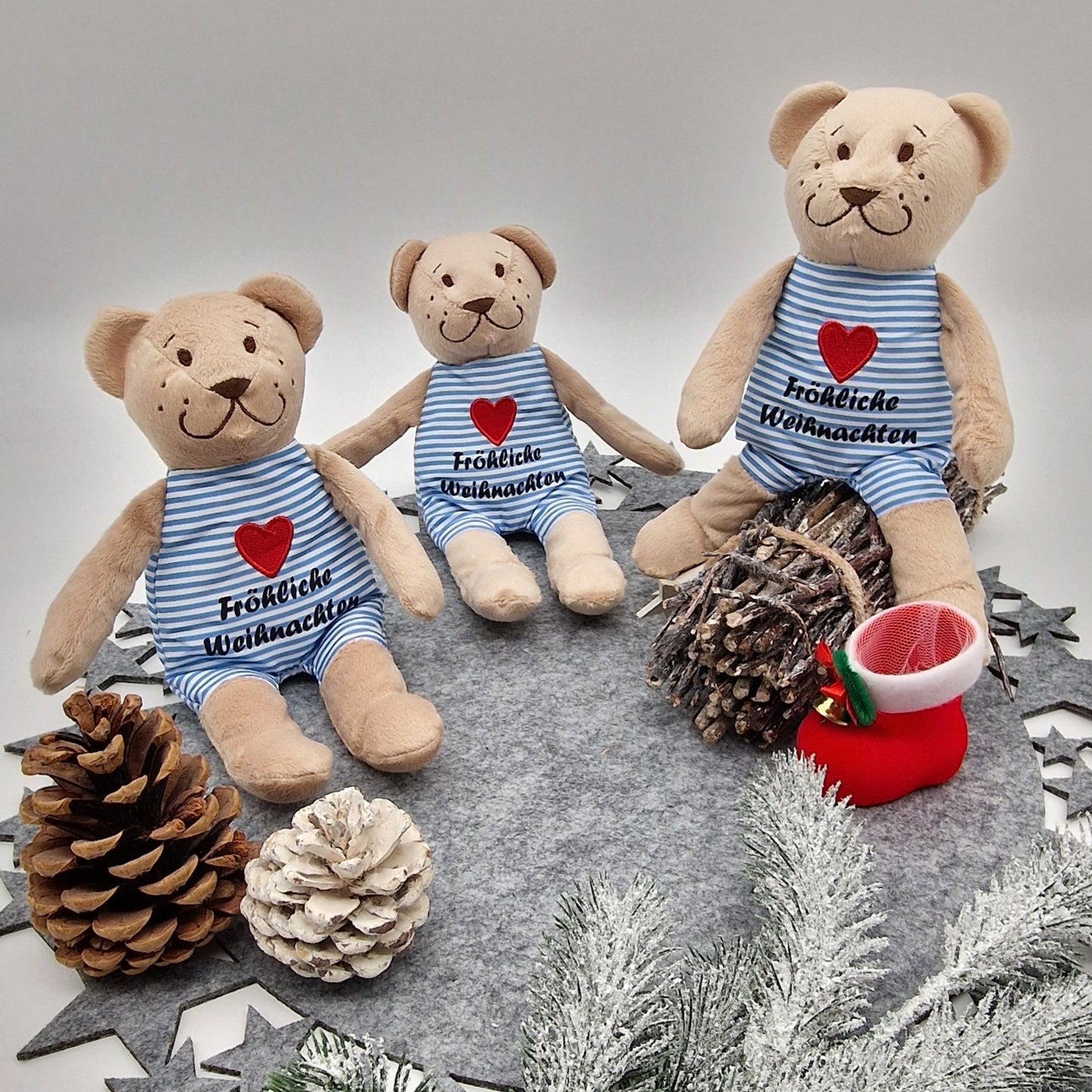 Weihnachts Teddy personalisiert