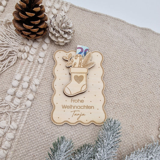 Weihnachts-Geldgeschenk – personalisierte Geschenkidee Weihnachten für Familie, Freunde & Kinder – Geldgeschenk-Verpackung, Wichtelgeschenk