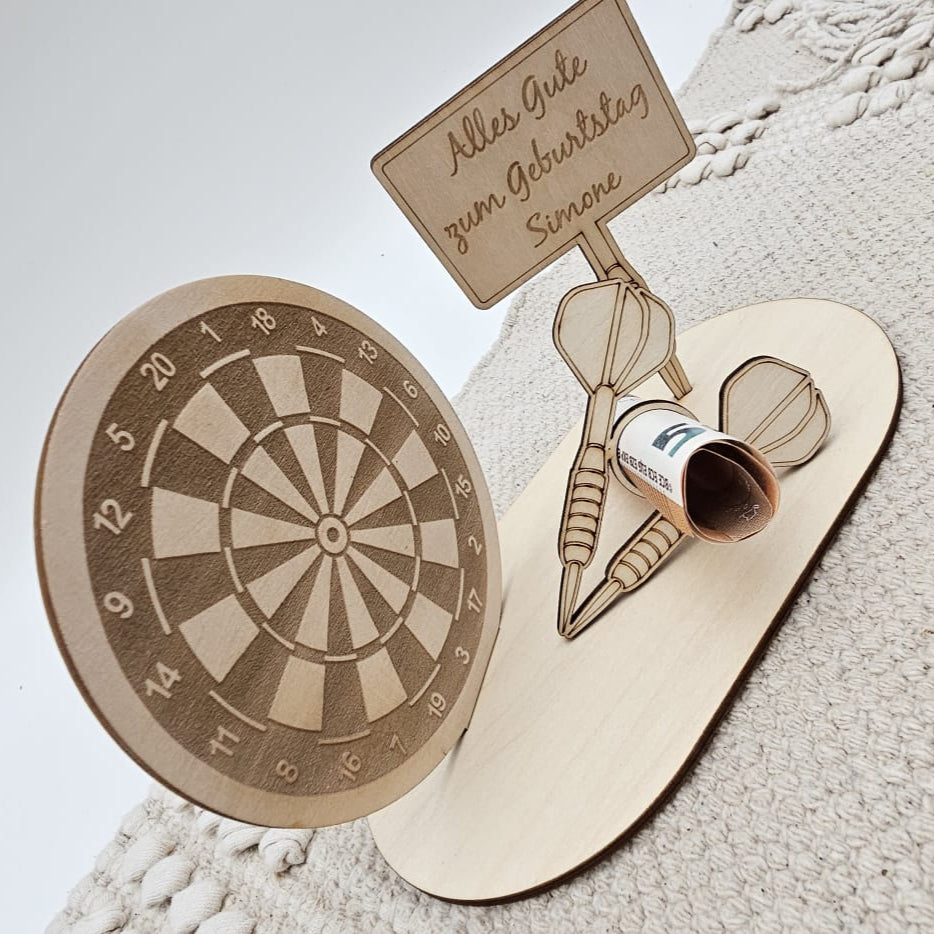 Personalisiertes Geldgeschenk Dartscheibe