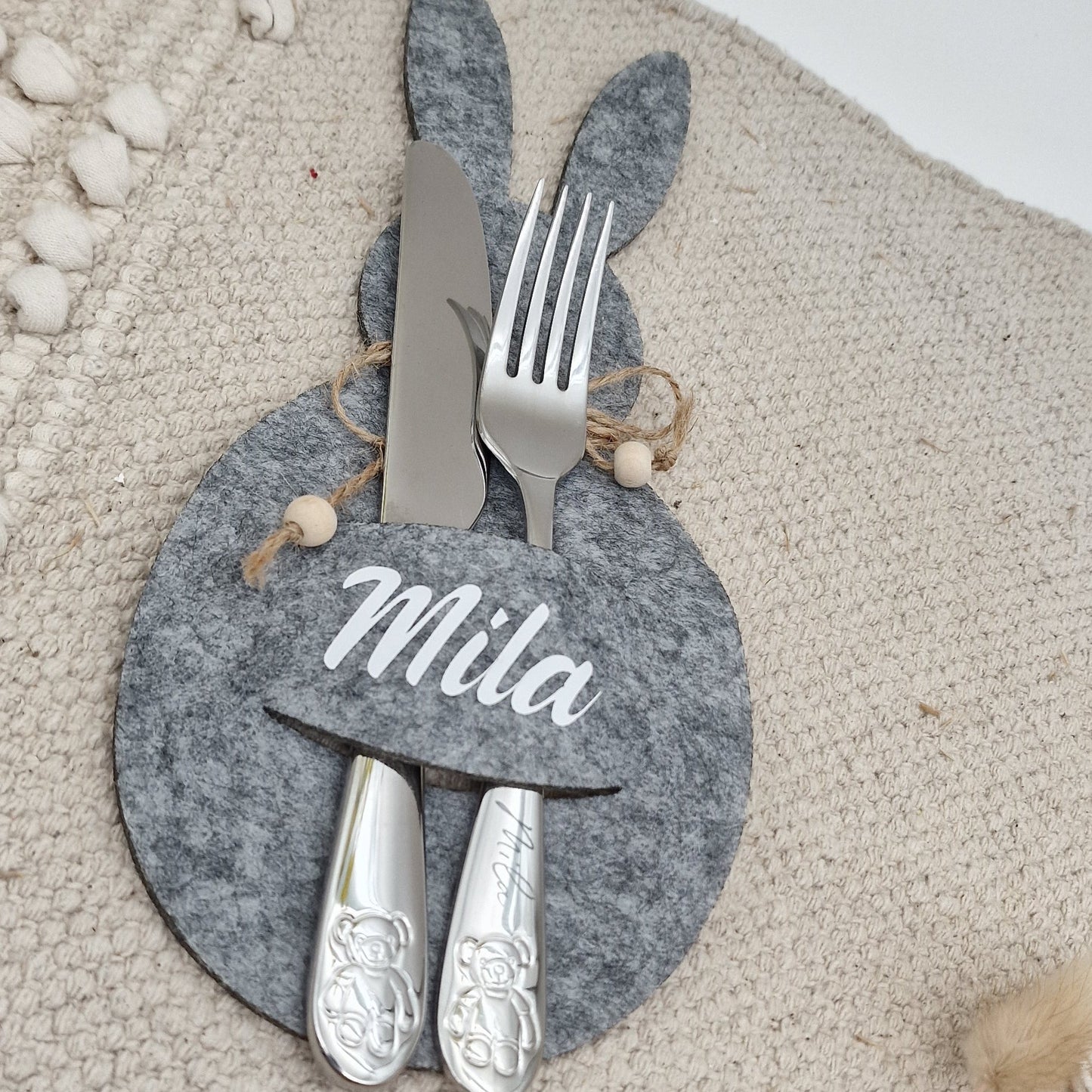 Besteckhalter personalisiert Ostern