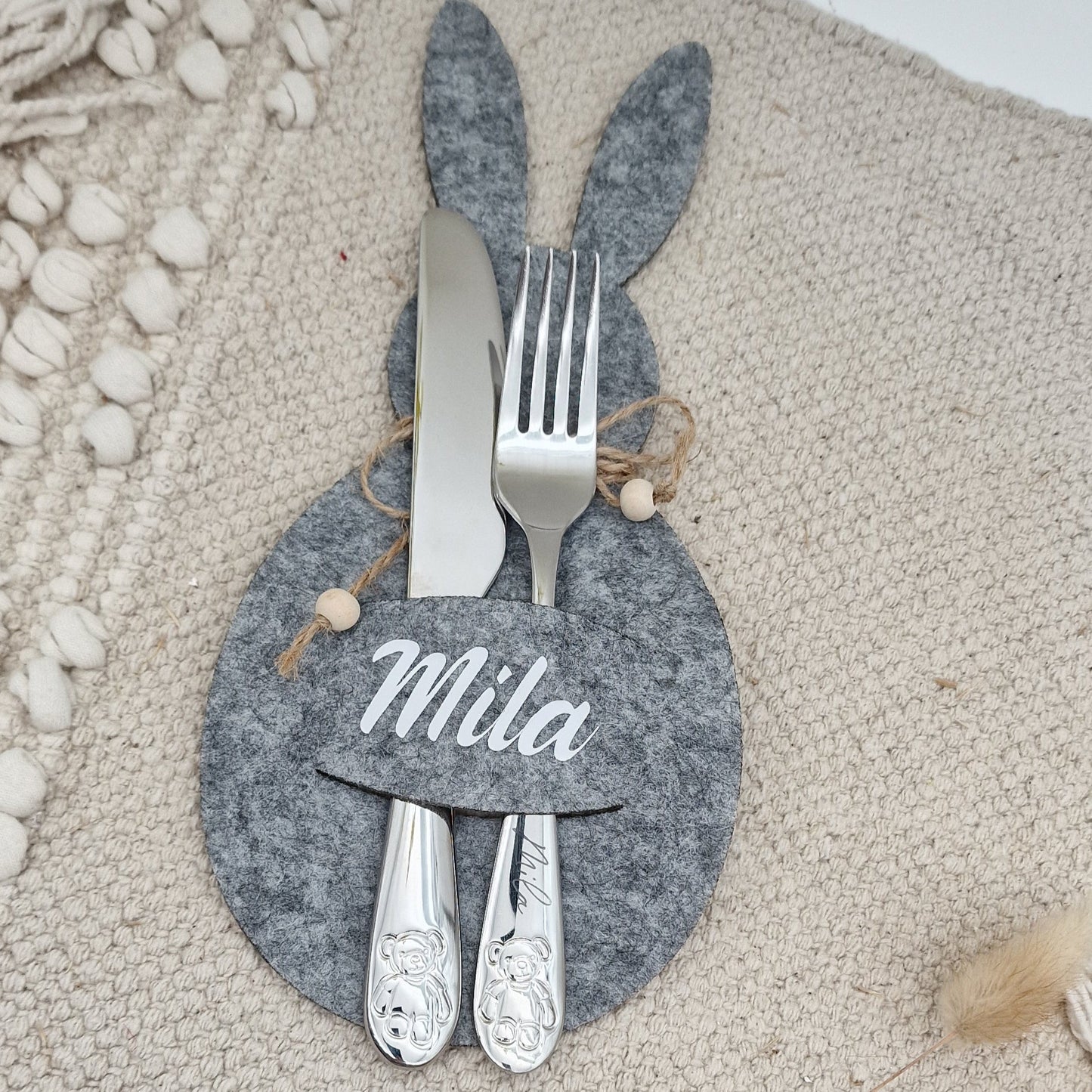 Besteckhalter personalisiert Ostern