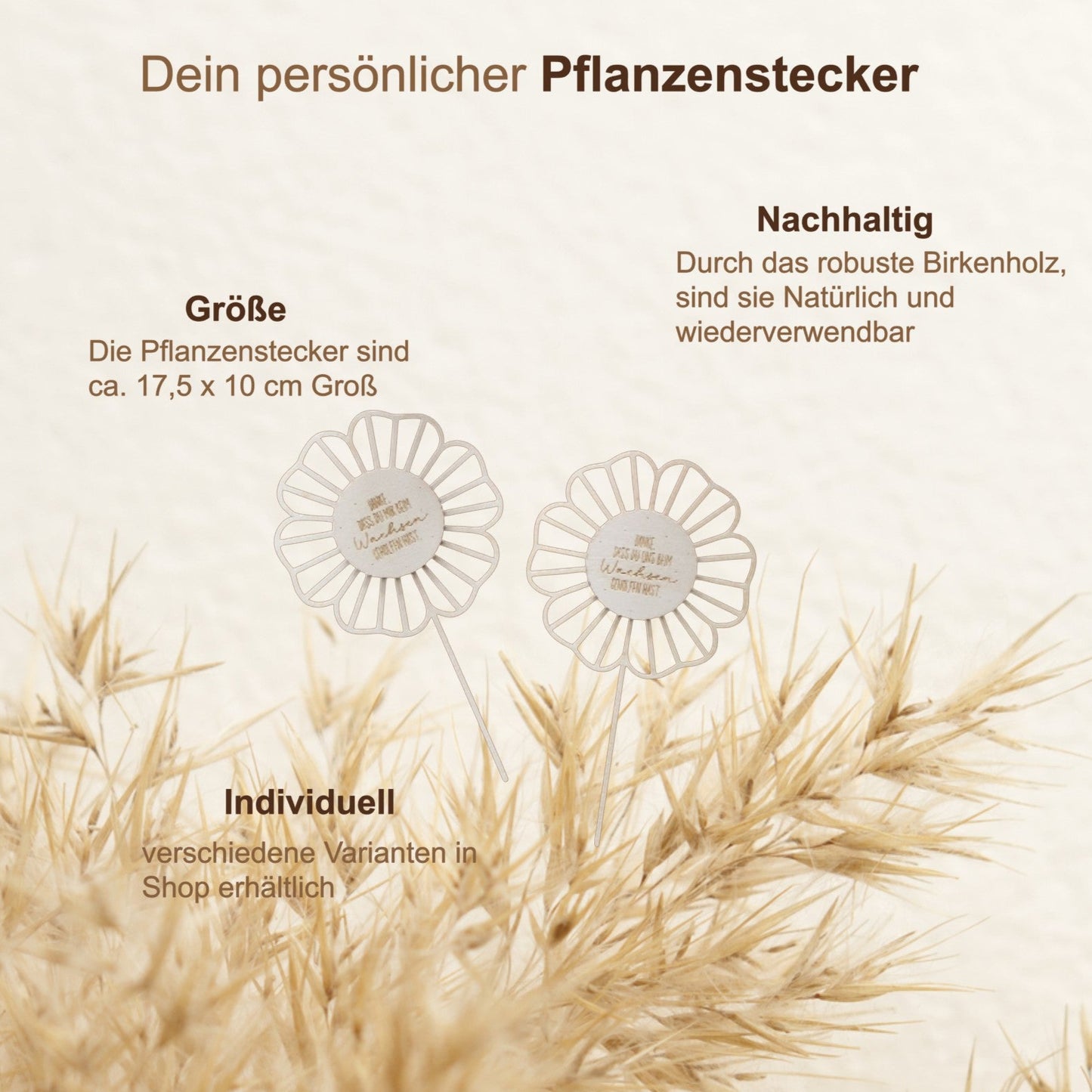 Personalisierter Blumenstecker