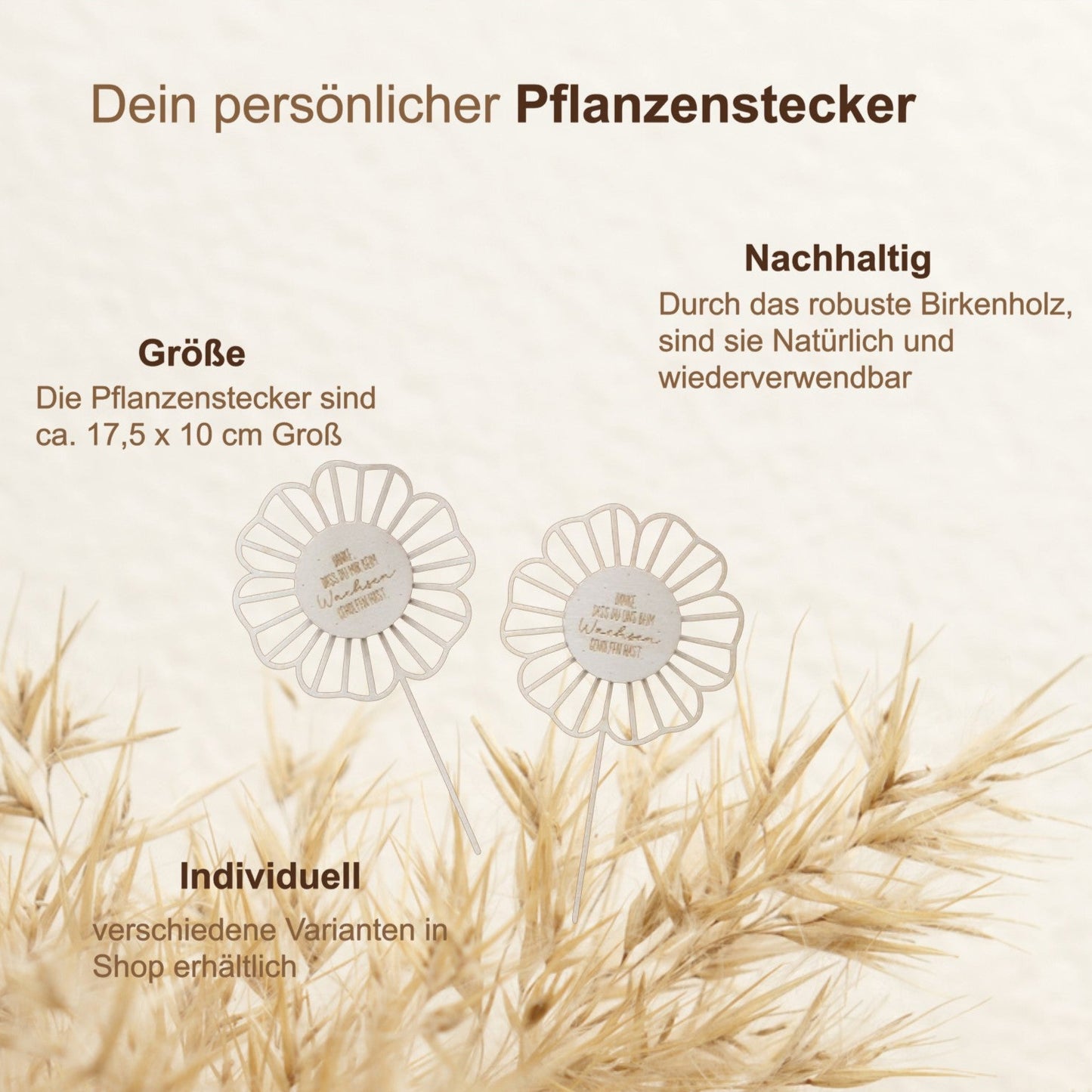 Personalisierter Blumenstecker Gruppe
