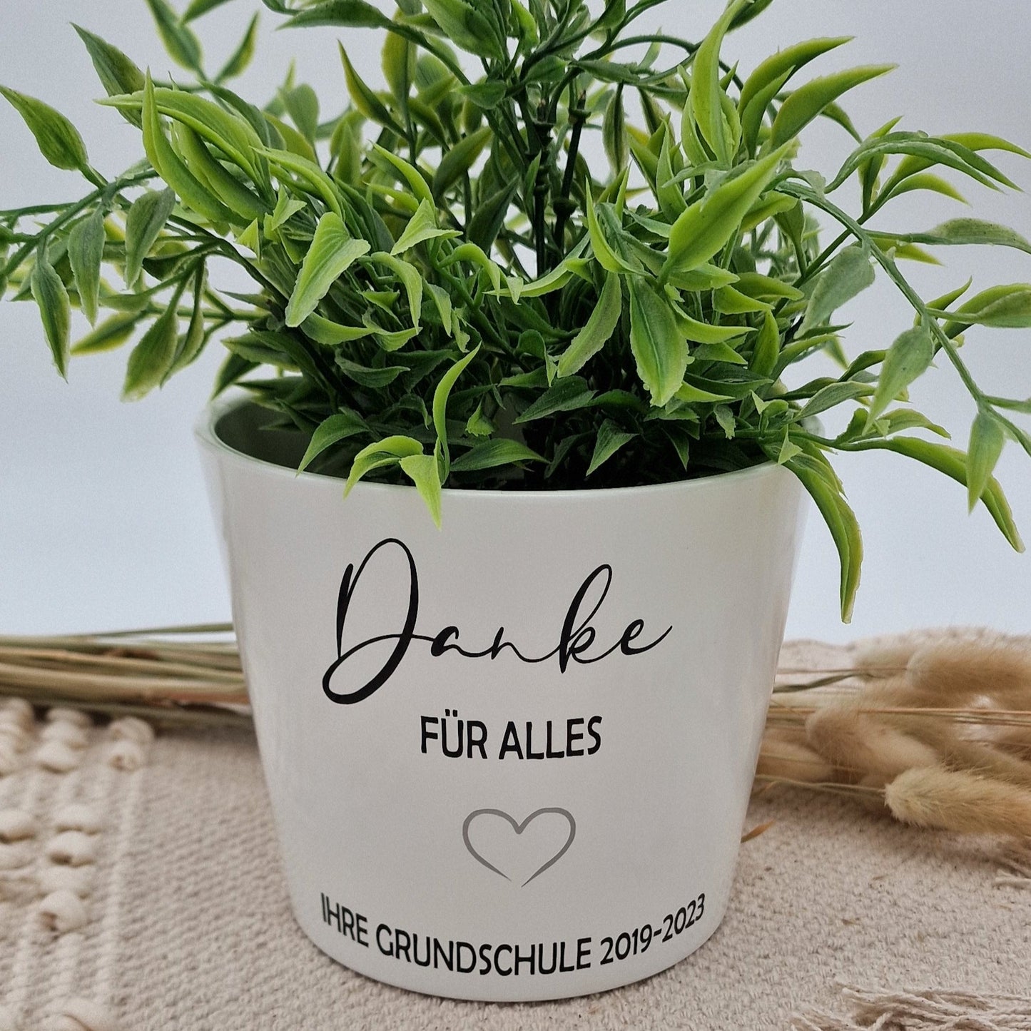 Blumentopf personalisiert Danke