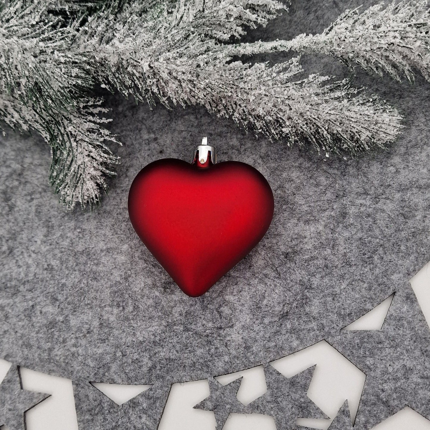 Weihnachtskugel personalisiert Herzform