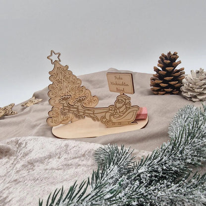 Personalisiertes Geldgeschenk zu Weihnachten,  Holz-Geldgeschenk Weihnachten – Name Geschenkidee für Kinder & Erwachsene, Weihnachtsgeschenk