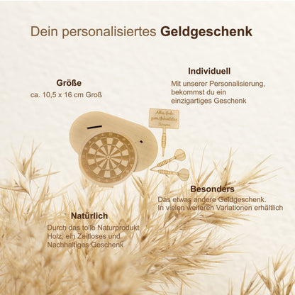Personalisiertes Geldgeschenk Dartscheibe