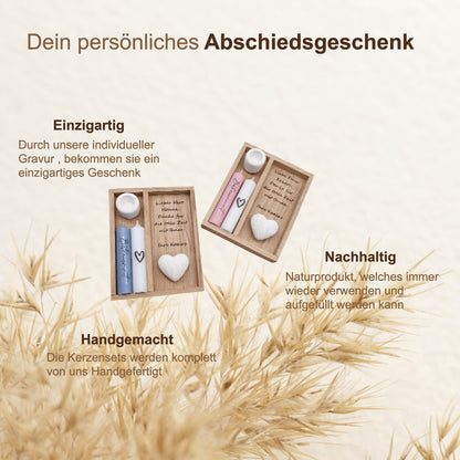 Kerzenset Abschiedsgeschenk Lehrerin Lehrer