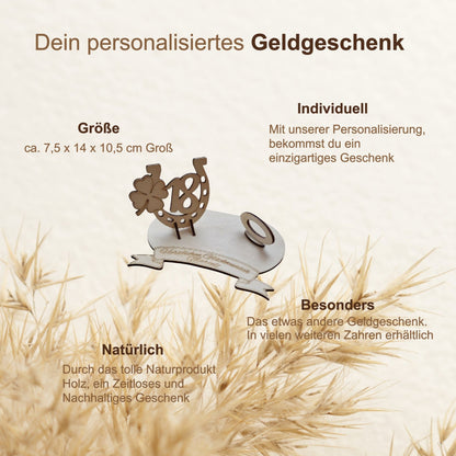 Personalisierter Geldscheinhalter 18. Geburtstag