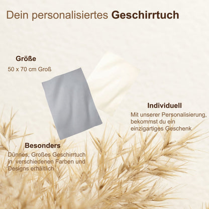 Geschirrtuch personalisiert Einzug