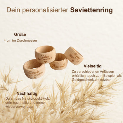 Serviettenring aus Holz Weihnachten