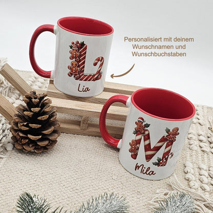 Personalisierte Weihnachtstasse