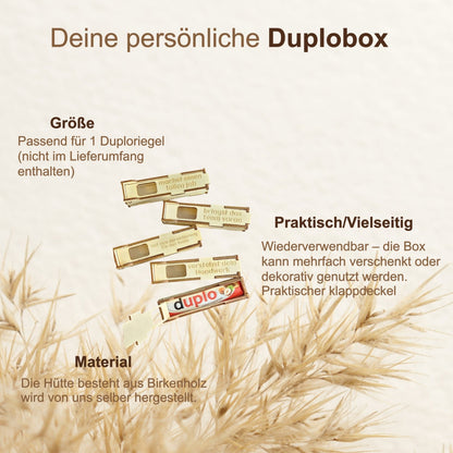 Personalisierte Duplo-Box aus Holz, Mitarbeitergeschenk