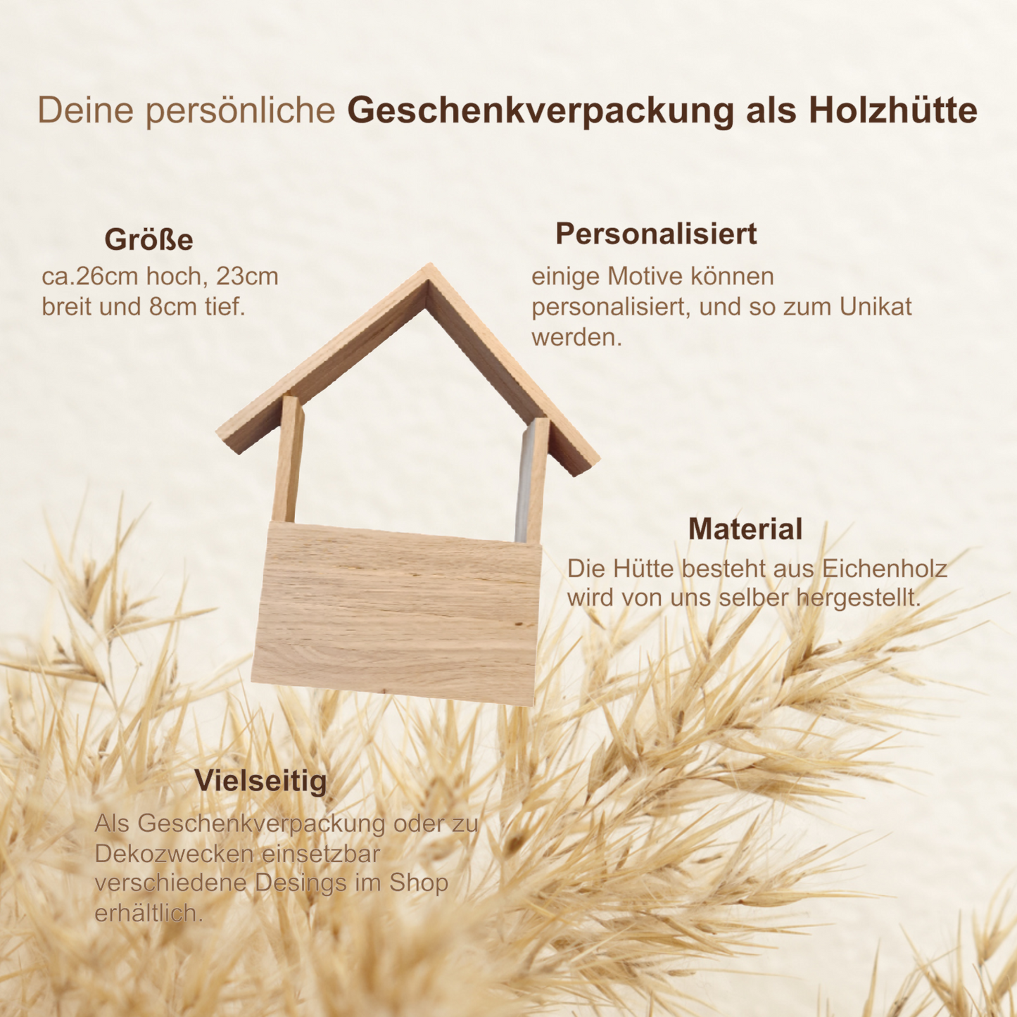 Osterhaus aus Holz „Frohe Ostern“