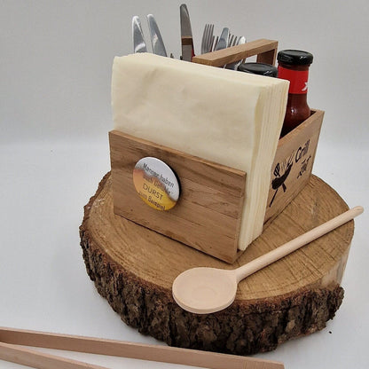 Grill Geschenk | Grillparty | Geschenk zum Grillabend | Utensilo für Besteck | Besteck Organizer | Geschenk Männer | Geschenk Grillparty |