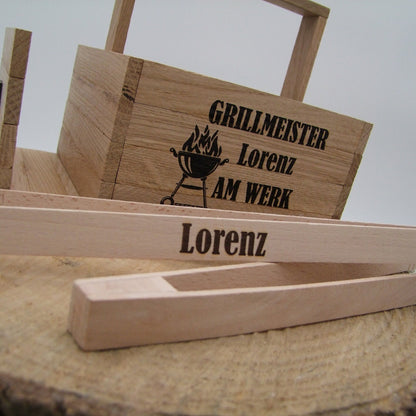 Grill Geschenk | Grillparty | Geschenk zum Grillabend | Utensilo für Besteck | Besteck Organizer | Geschenk Männer | Geschenk Grillparty |