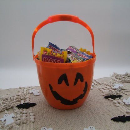Personalisiere Halloween Eimer mit Name & leuchtendem Griff, Süßigkeiteneimer Kürbis Kinder, Trick or Treat Eimer, Süßes oder Saures
