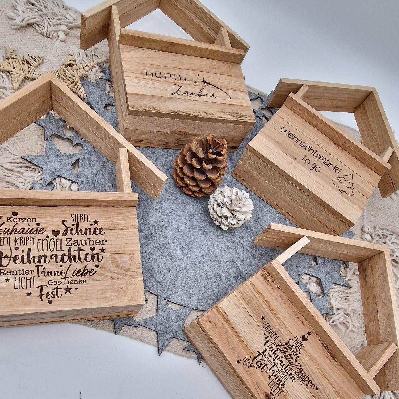 Holzhütte Geschenkverpackung | Weihnachten | Geschenk | personalisiertes Geschenk | Kleines Holzhaus | Wichteln | Geschenk zu Weihnachten |