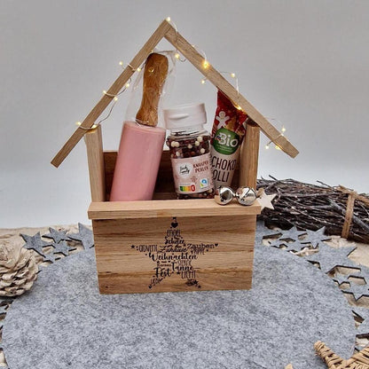 Holzhütte Geschenkverpackung | Weihnachten | Geschenk | personalisiertes Geschenk | Kleines Holzhaus | Wichteln | Geschenk zu Weihnachten |