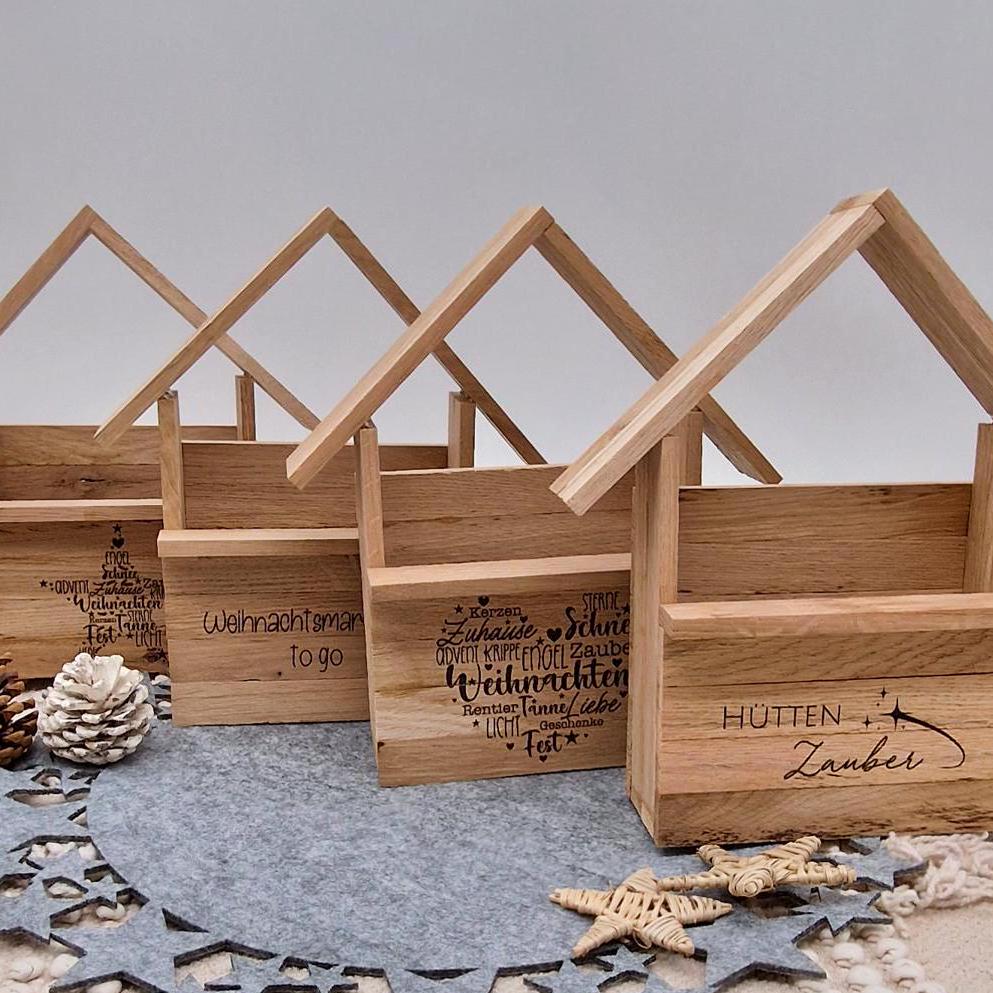 Holzhütte Geschenkverpackung | Weihnachten | Geschenk | personalisiertes Geschenk | Kleines Holzhaus | Wichteln | Geschenk zu Weihnachten |