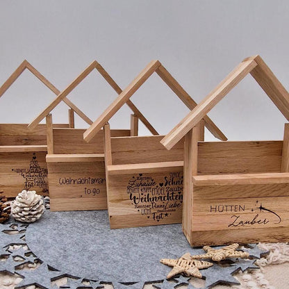 Holzhütte Geschenkverpackung | Weihnachten | Geschenk | personalisiertes Geschenk | Kleines Holzhaus | Wichteln | Geschenk zu Weihnachten |