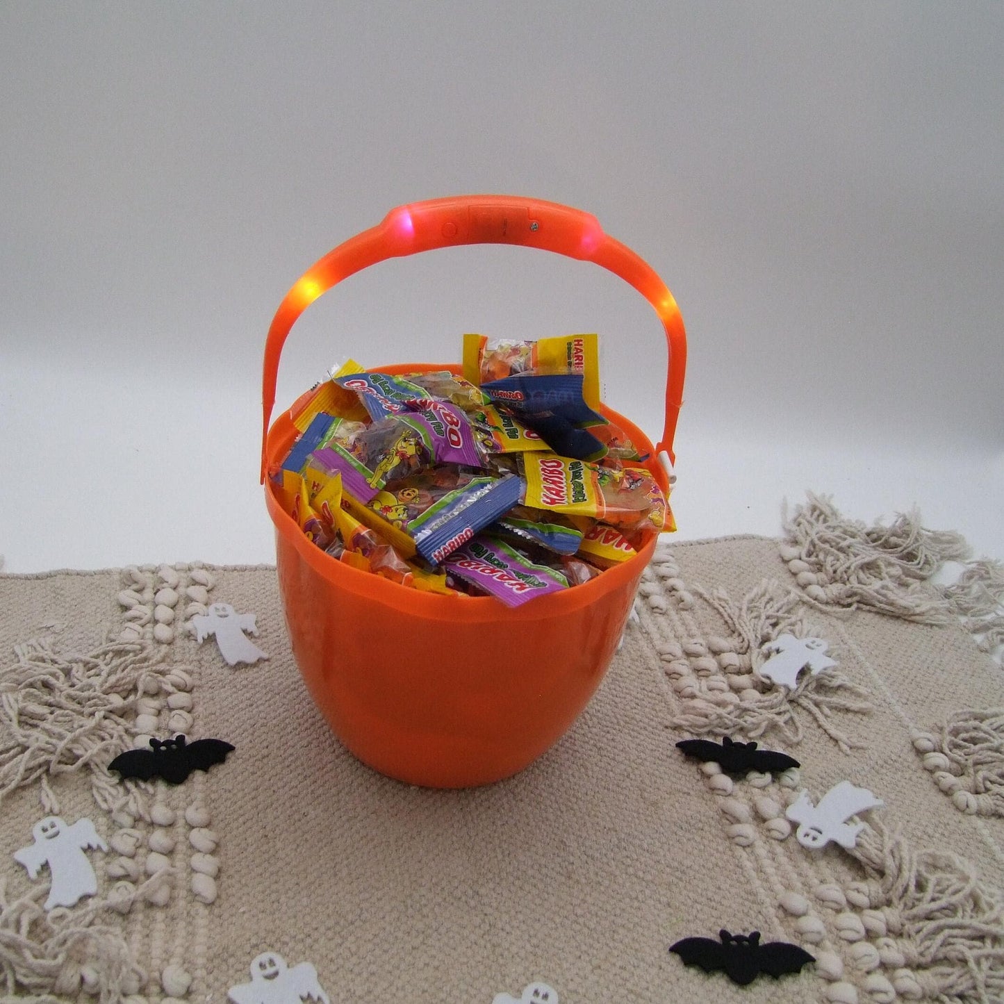 Personalisiere Halloween Eimer mit Name & leuchtendem Griff, Süßigkeiteneimer Kürbis Kinder, Trick or Treat Eimer, Süßes oder Saures