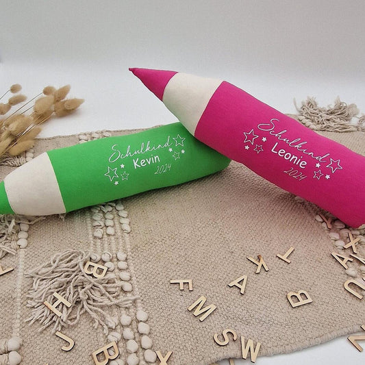geschenke zum schulanfang | Bleistift Kissen | geschenk einschulung | personalisiertes kissen | geschenke zum schulanfang | kissen bleistift